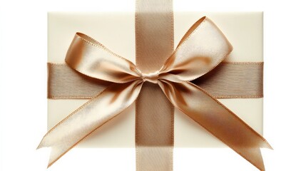Fototapeta premium Elegant Gift Card with Ribbon in Pastel Colors