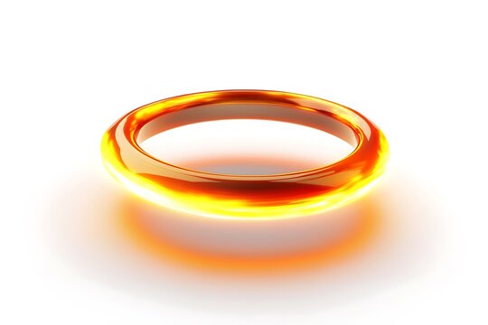 3D Floating Neon Ring with Inner Pulsating Light