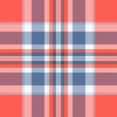 Vibrant coral, dusty rose, and slate blue plaid pattern.  Perfect for textile design, fashion, or website backgrounds.