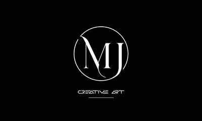 MJ, JM, M, J abstract letters logo monogram