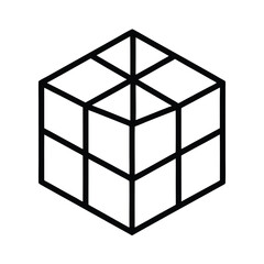 icon of a 3d cube grid