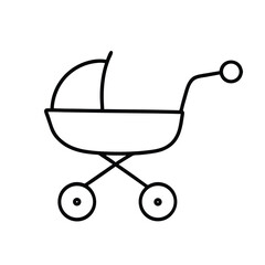 baby carriage icon vector illustration