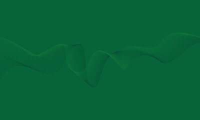 Minimalist Green Wave Abstract Background