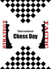 International Chess Day is on July 20th, also known as World Chess Day. That promotes the game of chess. This template is suitable for creating background banners, posters, and cards.