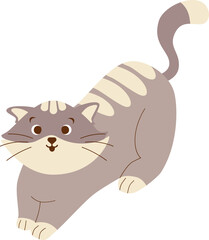 Playful Cartoon Cat Illustration