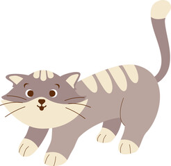 Playful Cartoon Cat Illustration