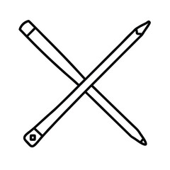 icon of a pencil and paintbrush crossed 