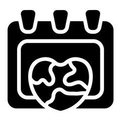 Earth day event Solid Icon