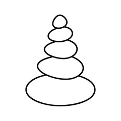 stacked stones symbolizing on white background