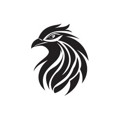 Rustic Rooster Silhouette Illustration for Print and Digital