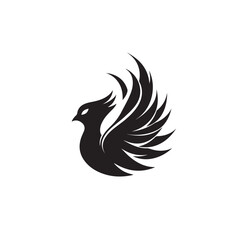 Fototapeta premium Simple Rooster Silhouette Graphic – Two Color Art