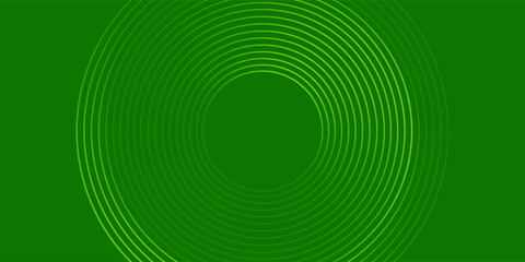 Abstract modern bright green gradient background with glowing neon circle lines element and halftone dots decoration. Trendy simple texture creative design. Suit for presentation, website