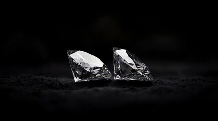 Naklejka premium Comparing round vs. pear-shaped diamonds for various jewelry pieces,