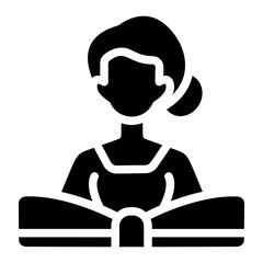 Kartini day Solid Icon
