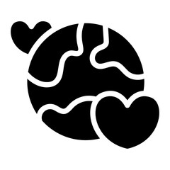 Love the earth Solid Icon