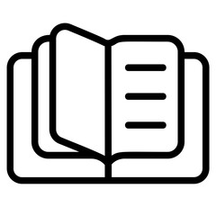 Open book Line Icon