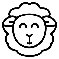 Sheep Line Icon