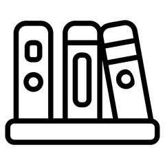 Wall bookshelf Line Icon