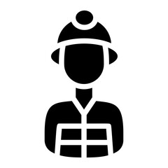 Firefighter Solid Icon