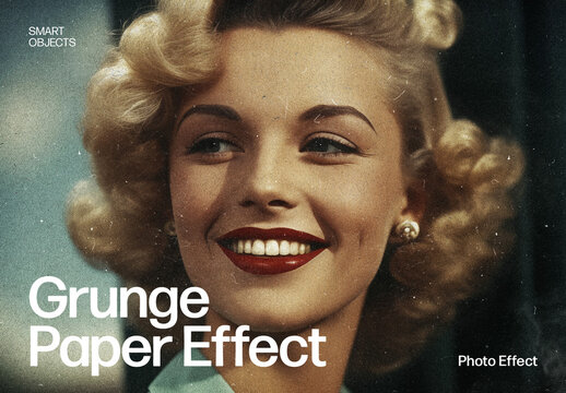 Vintage Paper Photo Effect Layout