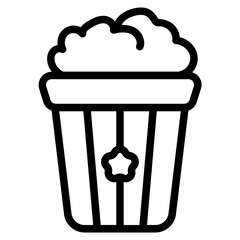 Popcorn Line Icon