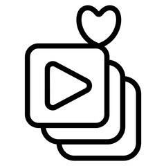 Compilation moment Line Icon