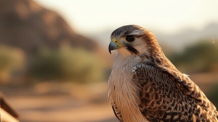 Experiencing falconry, a traditional Arabian sport and cultural heritage,