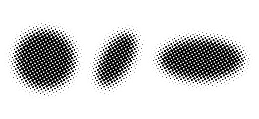 black white circular halftone dot pattern