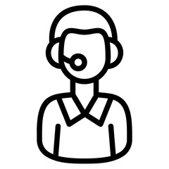 Customer services Line Icon