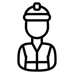 Laborers Line Icon