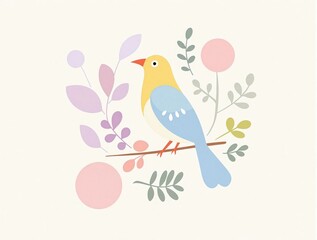 A bird is sitting on a branch