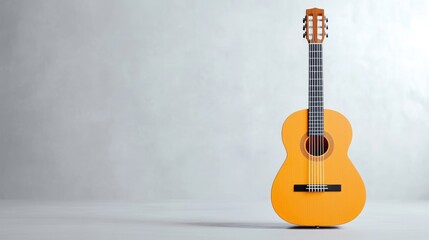 Fototapeta premium Acoustic guitar, simple, studio shot