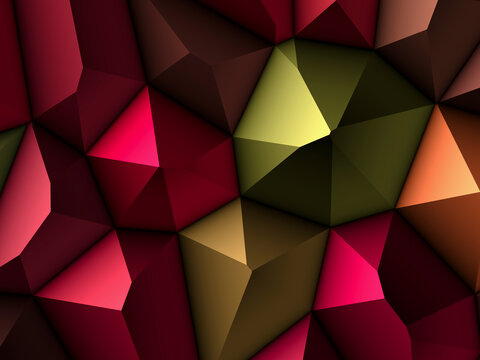 Colorful matte geometric blocks create a vivid pattern