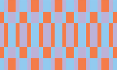 orange, blue, pink, and purple color block arrange in diamond flower block patchwork repeat seamless style design for fabric print or t-shirt paint or backdrop wall