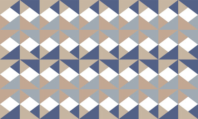 Gray and blue Triangle zigzag diamond horizontal strip row repeat pattern, design for fabric print © AuntieCW