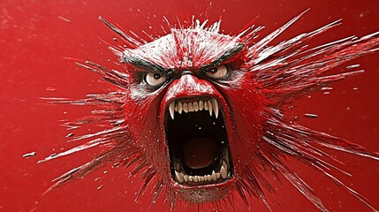 Fierce monster roar explosion