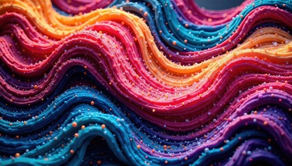 Intricate textile with flowing, continuous design , texture, geometric