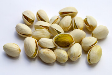 Roasted salted pistachios, delicious snack