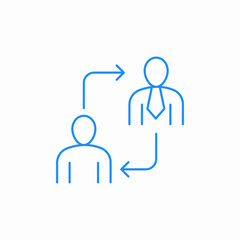 Fototapeta premium employee transfer icon sign vector