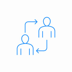 people exchange icon sign vector