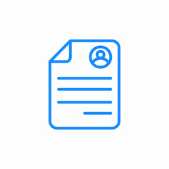 personal details icon sign vector