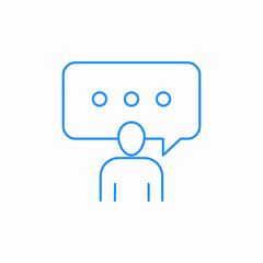 person speaking icon sign vector