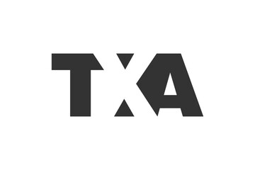 TXA logo design. Initial letter T X A bold font style for tech startups, consulting, corporate branding. Creative company name, headlines typography identity, trendy logotype.