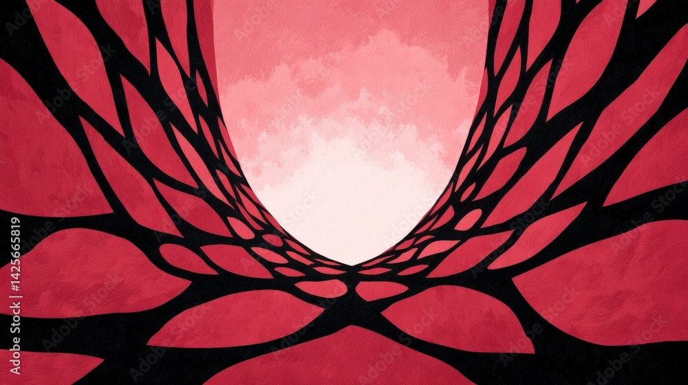 Poster abstract psychedelic red black checkered pattern background