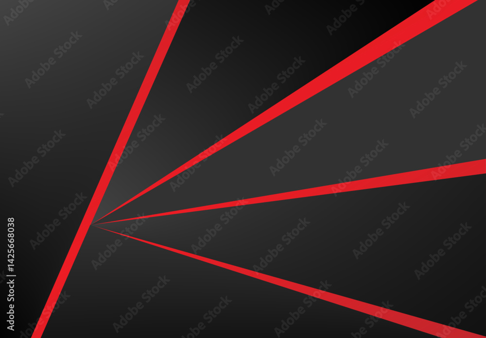 Wall mural black and red gradient color geometric shape lines smooth background