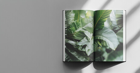 brochure and magazine mockup, plant, pot, interior, home, window, tree, room, house, nature