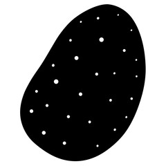 Download Potato Silhouette Icons Vector Files with White Background.