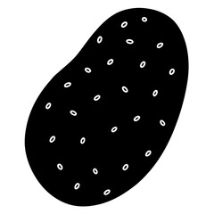 Download Potato Silhouette Icons Vector Files with White Background.