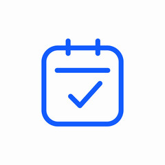 calendar check date icon sign vector