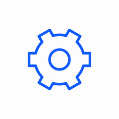 gear settings mechanism icon sign vector